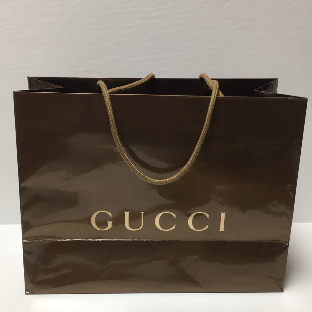 Authentic GUCCI Glossy Gift Bag 13.5" x 10.5" x 6"